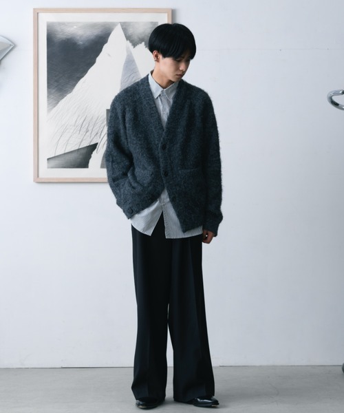 シンプル ストライプシャツ 長袖 トレンド ルーズフィット Loose silhouette striped shirt / ルーズシルエットストライプ