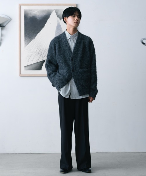 SINSS（シンス）の「Loose fit stripe shirt / ルーズフィットストライプシャツ（シャツ/ブラウス・メンズ・チャコール/ブルー・SMALL/MEDIUM/LARGE）」の17枚目の写真