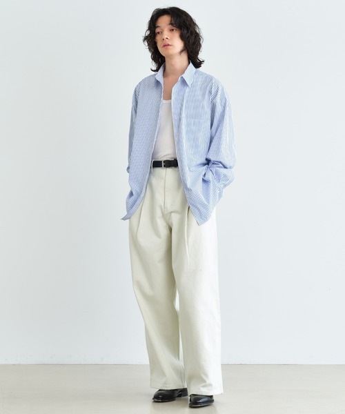 Enchainement Basic Shirts ルーズ ストライプシャツ SINSS（シンス）の「Loose fit stripe shirt / ルーズフィット