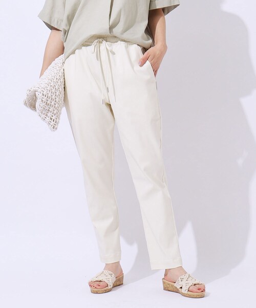 SHOO・LA・RUE（シューラルー）の「【SS-3L/無理せずスリム】 ぐんぐん伸びる イージーテーパードパンツ（その他パンツ・レディース・ピンク系/アイボリー/ネイビー/ブラック・10/01/02/03/04/05）」の5枚目の写真