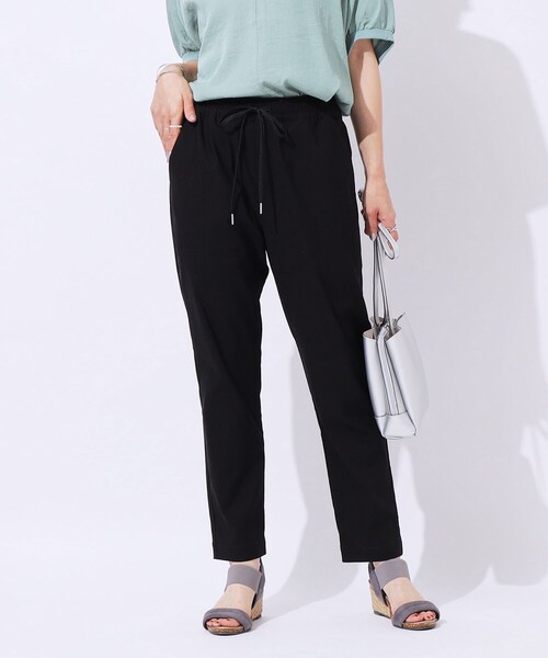 SHOO・LA・RUE（シューラルー）の「【SS-3L/無理せずスリム】 ぐんぐん伸びる イージーテーパードパンツ（その他パンツ・レディース・ピンク系/アイボリー/ネイビー/ブラック・10/01/02/03/04/05）」の9枚目の写真