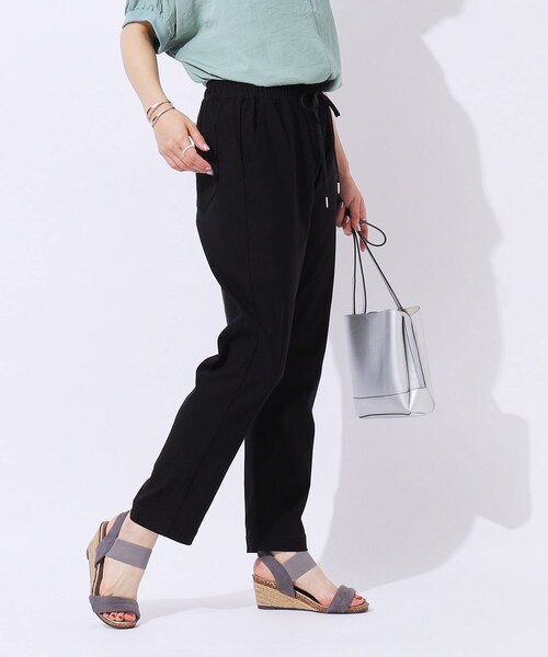 SHOO・LA・RUE（シューラルー）の「【SS-3L/無理せずスリム】 ぐんぐん伸びる イージーテーパードパンツ（その他パンツ・レディース・ピンク系/アイボリー/ネイビー/ブラック・10/01/02/03/04/05）」の10枚目の写真