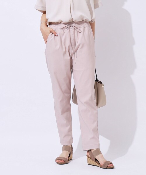 SHOO・LA・RUE（シューラルー）の「【SS-3L/無理せずスリム】 ぐんぐん伸びる イージーテーパードパンツ（その他パンツ・レディース・ピンク系/アイボリー/ネイビー/ブラック・10/01/02/03/04/05）」の13枚目の写真
