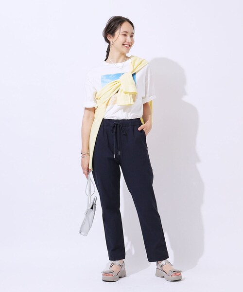 SHOO・LA・RUE（シューラルー）の「【SS-3L/無理せずスリム】 ぐんぐん伸びる イージーテーパードパンツ（その他パンツ・レディース・ピンク系/アイボリー/ネイビー/ブラック・10/01/02/03/04/05）」の19枚目の写真