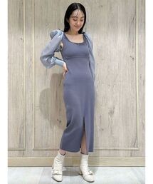 MERCURYDUO | 2WAYドレープスリーブボレロセットニットワンピース(ワンピース)