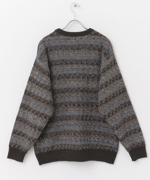 URBAN RESEARCH DOORS(アーバンリサーチドアーズ)の「ボーダージャガードニット(ニット/セーター・メンズ・ブラウン系その他/グレー系その他・LARGE/MEDIUM)」の21枚目の写真