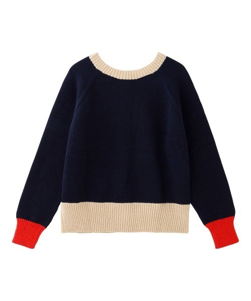 NIMES（ニーム）の「PERU KNIT 配色カーディガン（カーディガン/ボレロ・レディース・グレー/ネイビー・FREE）」の10枚目の写真