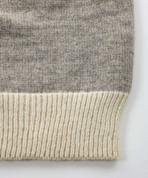 NIMES（ニーム）の「PERU KNIT 配色カーディガン（カーディガン/ボレロ・レディース・グレー/ネイビー・FREE）」の18枚目の写真