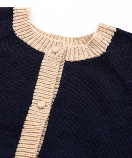 NIMES（ニーム）の「PERU KNIT 配色カーディガン（カーディガン/ボレロ・レディース・グレー/ネイビー・FREE）」の13枚目の写真