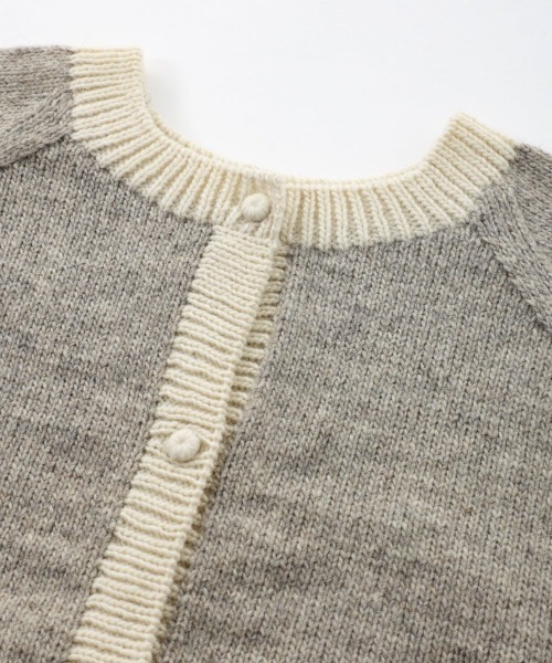 NIMES（ニーム）の「PERU KNIT 配色カーディガン（カーディガン/ボレロ・レディース・グレー/ネイビー・FREE）」の19枚目の写真