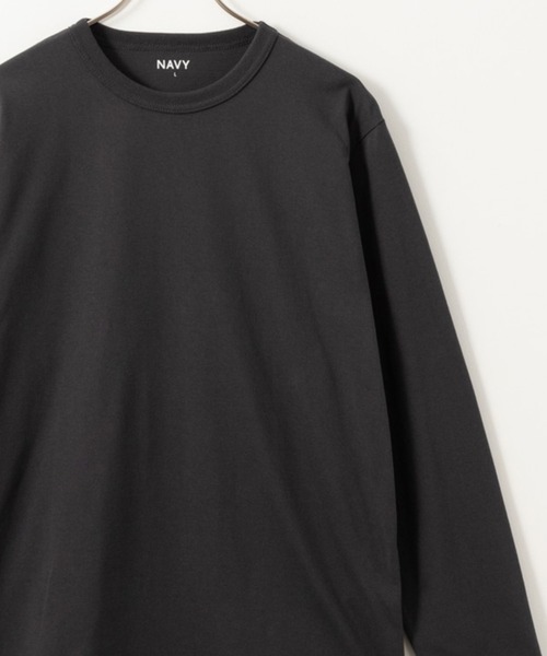 INDIVI　ネイビー　長袖カットソー　М NAVY 無地クルーネック長袖Tシャツ（Tシャツ/カットソー）｜NAVY