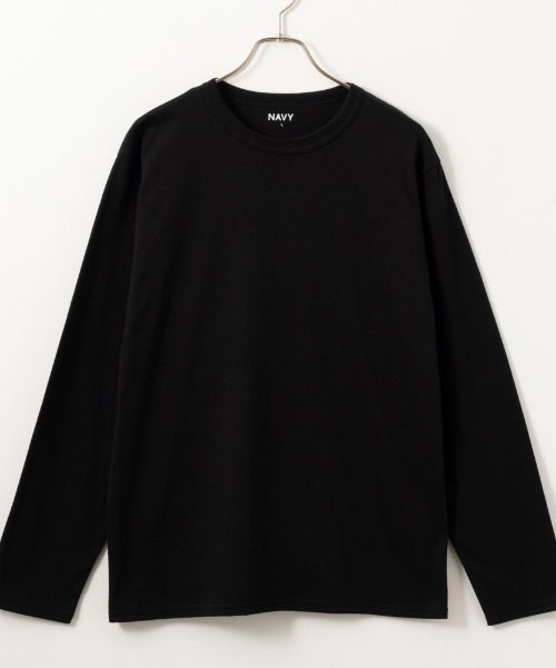 NAVY 無地クルーネック長袖Tシャツ（Tシャツ/カットソー）｜NAVY