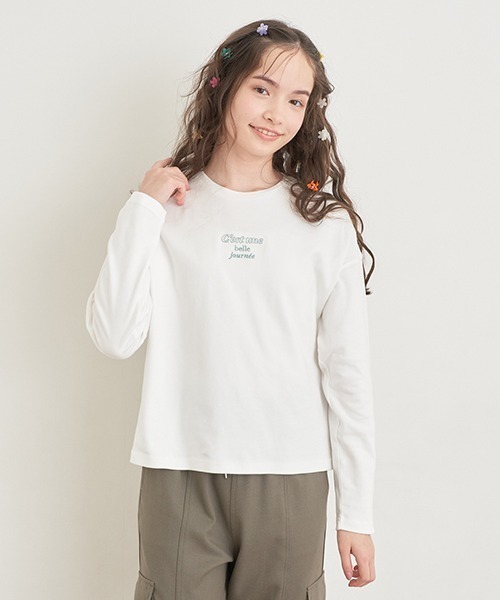 新品タグ付き　ハーフZIP+ロンTセット pom ponette トレーナー pom ponette junior（ポンポネットジュニア）の「ハーフZIP＋ロンT