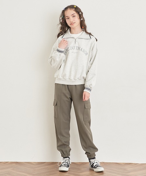 pom ponette junior（ポンポネットジュニア）の「ハーフZIP＋ロンT