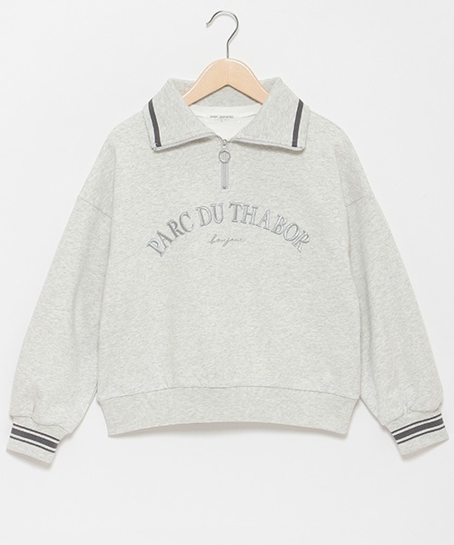 pom ponette junior（ポンポネットジュニア）の「ハーフZIP＋ロンT