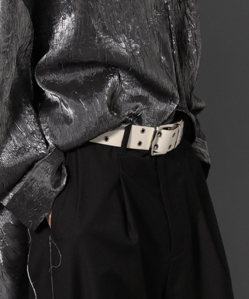 Anui(アニュイ)の「【UNISEX】Wハトメベルト(ベルト・レディース・オフホワイト/ブラック・FREE)」の13枚目の写真