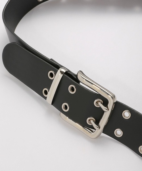 Anui(アニュイ)の「【UNISEX】Wハトメベルト(ベルト・レディース・オフホワイト/ブラック・FREE)」の15枚目の写真