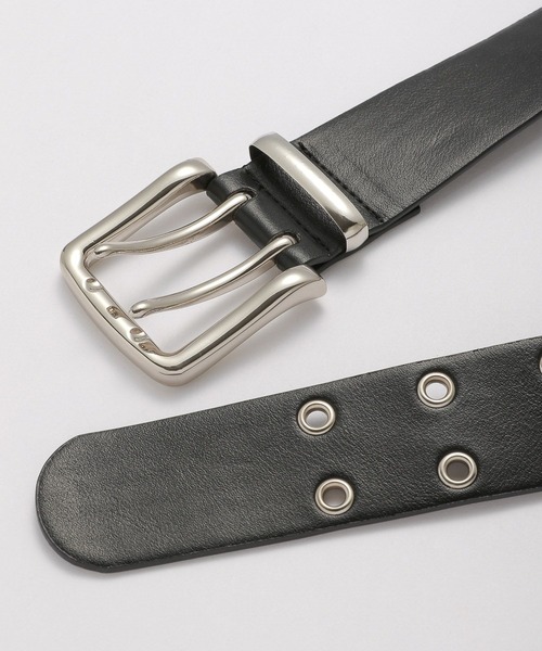 Anui(アニュイ)の「【UNISEX】Wハトメベルト(ベルト・レディース・オフホワイト/ブラック・FREE)」の18枚目の写真