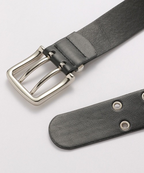 Anui(アニュイ)の「【UNISEX】Wハトメベルト(ベルト・レディース・オフホワイト/ブラック・FREE)」の19枚目の写真