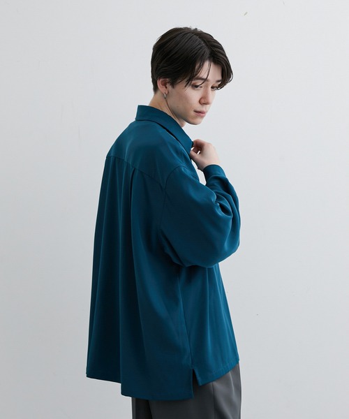 JUNRED(ジュンレッド)の「バルーンスリーブオーバーシャツ(シャツ/ブラウス・メンズ・ホワイト/グリーン・L/M)」の7枚目の写真