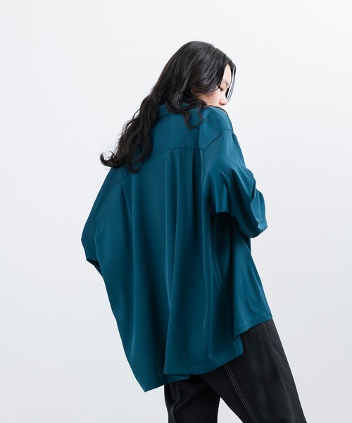 JUNRED(ジュンレッド)の「バルーンスリーブオーバーシャツ(シャツ/ブラウス・メンズ・ホワイト/グリーン・L/M)」の17枚目の写真