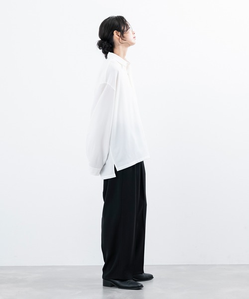 JUNRED(ジュンレッド)の「バルーンスリーブオーバーシャツ(シャツ/ブラウス・メンズ・ホワイト/グリーン・L/M)」の22枚目の写真