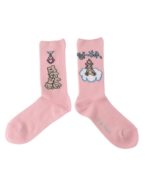 Candy Stripper（キャンディストリッパー）の「CATCH ME RIB ソックス（ソックス/靴下・レディース・ライトブルー/ブラック/オフホワイト/ピンク・FREE）」の4枚目の写真