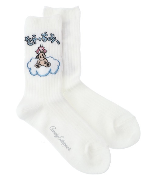 Candy Stripper（キャンディストリッパー）の「CATCH ME RIB ソックス（ソックス/靴下・レディース・ライトブルー/ブラック/オフホワイト/ピンク・FREE）」の5枚目の写真