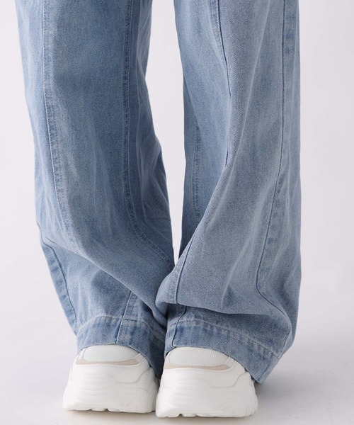 repipi armario（レピピ アルマリオ）の「フロントZIPサロペ（サロペット/オーバーオール・キッズ・ホワイト/ブルー・SMALL/LARGE/MEDIUM）」の9枚目の写真