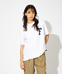 【FRUIT OF THE LOOM】ワンポイント刺繍＆プリント クルーネック ショートスリーブ Tシャツ