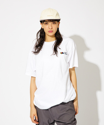 【FRUIT OF THE LOOM】ワンポイント刺繍＆プリント クルーネック ショートスリーブ Tシャツ