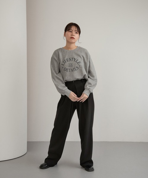 lawgy（ラウジー）の「round logo sweat tops / ラウンドロゴスウェットトップス（スウェット・レディース・アイボリー/ライトグレー/グレー・FREE）」の15枚目の写真