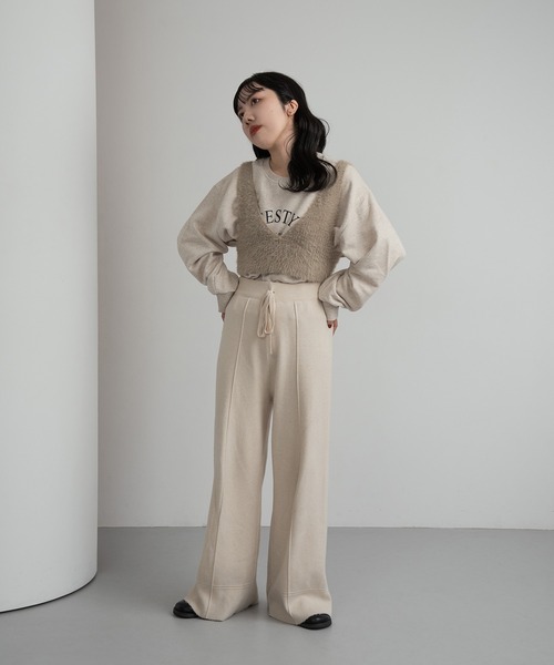 lawgy（ラウジー）の「round logo sweat tops / ラウンドロゴスウェットトップス（スウェット・レディース・アイボリー/ライトグレー/グレー・FREE）」の16枚目の写真