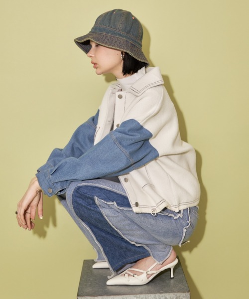casane（カサネ）の「ポイントカラーデニムバケハ（ハット・レディース・ライトブルー/ブルー・FREE）」の22枚目の写真