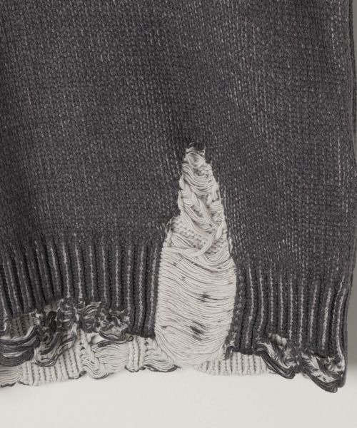 JEANASIS(ジーナシス)の「3Gペイントクラッシュプルオーバー/104639(ニット/セーター・レディース・チャコールグレー/ブルー/ライトグレー・FREE)」の19枚目の写真