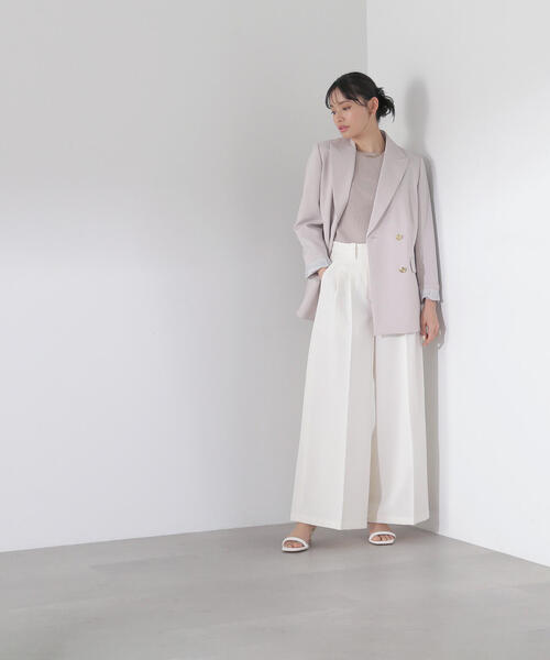 NATURAL BEAUTY BASIC（ナチュラルビューティーベーシック）の「◇【Oggi掲載】ダブルブレストボクシージャケット（テーラードジャケット・レディース・ベージュ系その他/ネイビー/ベージュ/グレー系その他・MEDIUM/SMALL）」の20枚目の写真