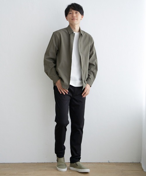 ikka(イッカ)の「イージーケアサッカースナップシャウター(ブルゾン・メンズ・ベージュ/ネイビー/オリーブ/ブルー・M/L/XL/S)」の9枚目の写真