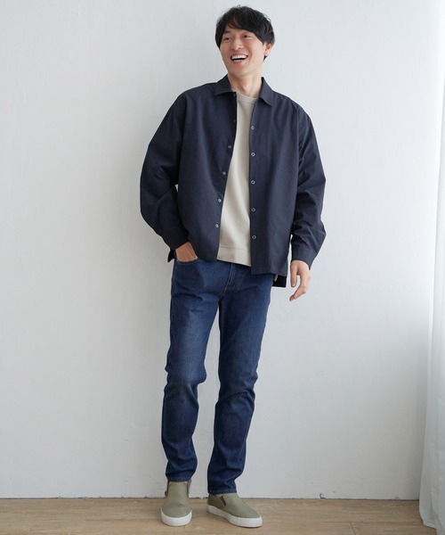 ikka(イッカ)の「イージーケアサッカースナップシャウター(ブルゾン・メンズ・ベージュ/ネイビー/オリーブ/ブルー・M/L/XL/S)」の11枚目の写真