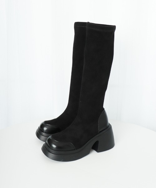 Miniministore(ミニミニストア)の「厚底ブーツ ニーハイブーツ ロングブーツ(ブーツ・レディース・ブラック・22.5cm/23.0cm/23.5cm/24.0cm/25.0cm/24.5cm)」の10枚目の写真