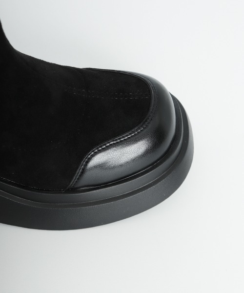 Miniministore(ミニミニストア)の「厚底ブーツ ニーハイブーツ ロングブーツ(ブーツ・レディース・ブラック・22.5cm/23.0cm/23.5cm/24.0cm/25.0cm/24.5cm)」の13枚目の写真