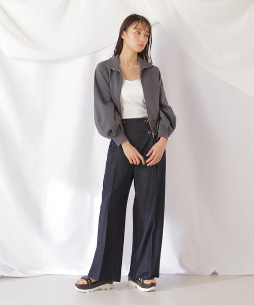 JILL by JILL STUART(ジルバイジルスチュアート)の「◇スウェットランタンブルゾン(ブルゾン・レディース・グレー系その他/ベージュ・FREE)」の5枚目の写真