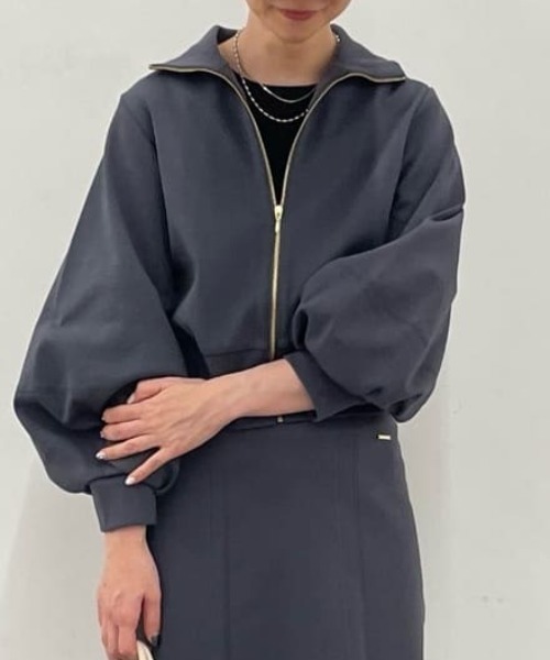 JILL by JILL STUART(ジルバイジルスチュアート)の「◇スウェットランタンブルゾン(ブルゾン・レディース・グレー系その他/ベージュ・FREE)」の2枚目の写真