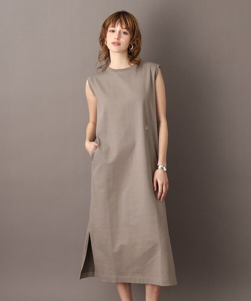 DRESSTERIOR(ドレステリア)の「【前後2WAY/洗える/大人カジュアル】エシカルオーガニックコットンワンピース(ワンピース・レディース・ブラック/ライトブルー/グレー・34/38/36)」の2枚目の写真