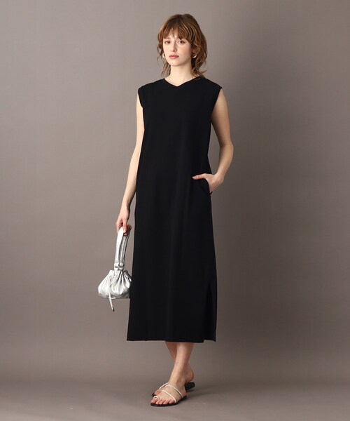 DRESSTERIOR(ドレステリア)の「【前後2WAY/洗える/大人カジュアル】エシカルオーガニックコットンワンピース(ワンピース・レディース・ブラック/ライトブルー/グレー・34/38/36)」の10枚目の写真