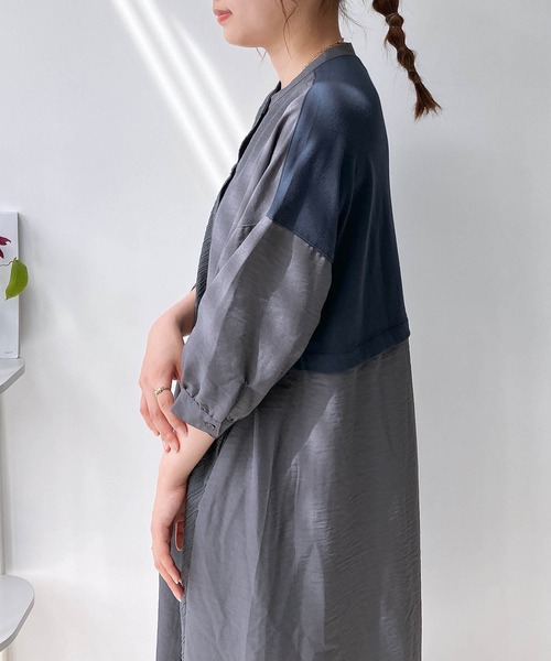 セール】◎MIX切替えゆったりワンピ―ス（ワンピース）｜AS KNOW AS