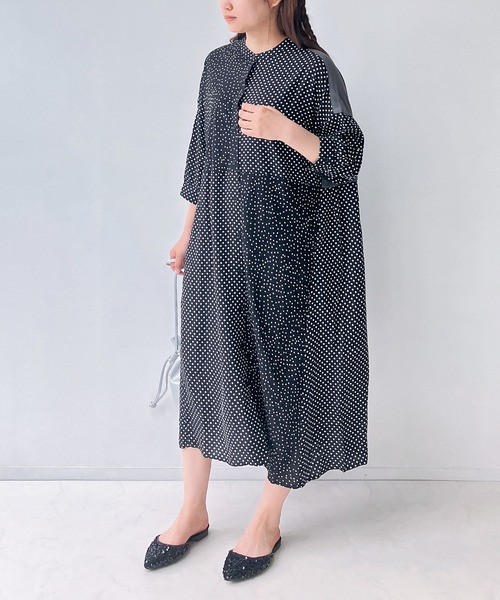 セール】◎MIX切替えゆったりワンピ―ス（ワンピース）｜AS KNOW AS