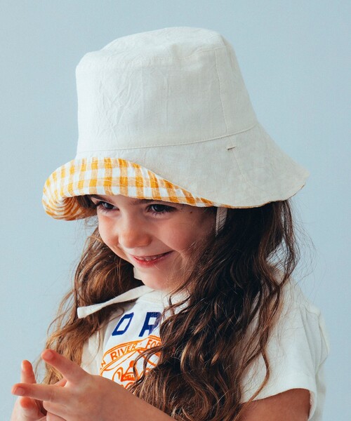 こども ビームス（コドモビームス）の「こども ビームス /  リバーシブル ハット（48～50cm）（ハット・キッズ・イエロー/ブルー・50㎝/48㎝）」の3枚目の写真