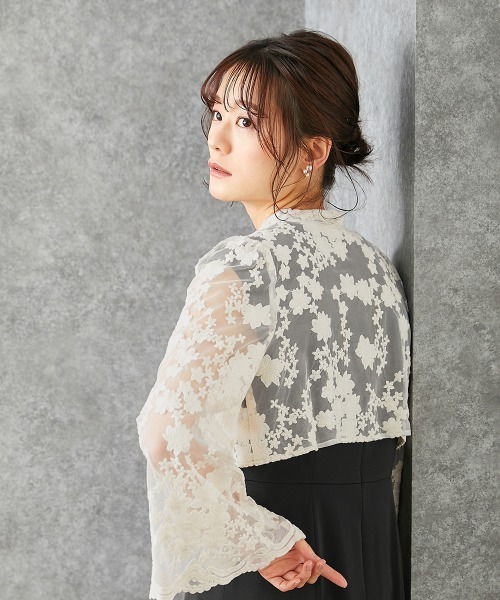 Neina(ネイナ)の「スカラ袖レースブラウスマーメイドワンピースドレス 大きいサイズ有〔Neina〕(ドレス・レディース・ブラウン系/ブラック系・M/L/LL/3L)」の6枚目の写真