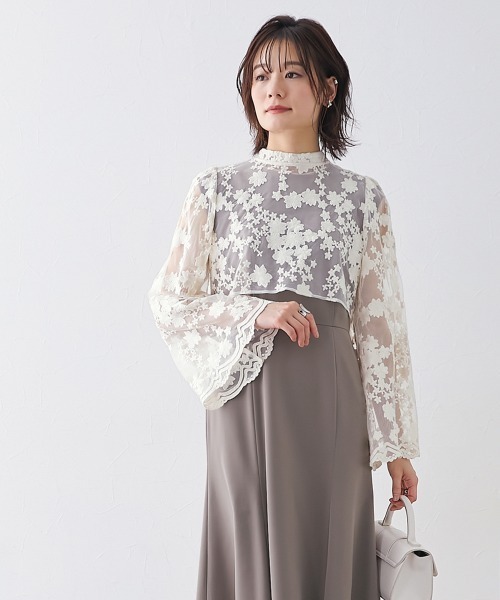 Neina(ネイナ)の「スカラ袖レースブラウスマーメイドワンピースドレス 大きいサイズ有〔Neina〕(ドレス・レディース・ブラウン系/ブラック系・M/L/LL/3L)」の17枚目の写真