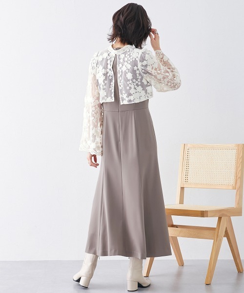 Neina(ネイナ)の「スカラ袖レースブラウスマーメイドワンピースドレス 大きいサイズ有〔Neina〕(ドレス・レディース・ブラウン系/ブラック系・M/L/LL/3L)」の22枚目の写真